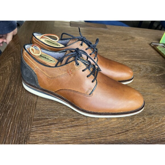 new bull boxer presslee oxford leather brown men lace up shoes casual 41 us 8 main image 7
